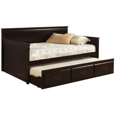 DARK COCOA DAYBED WITH TRUNDLE