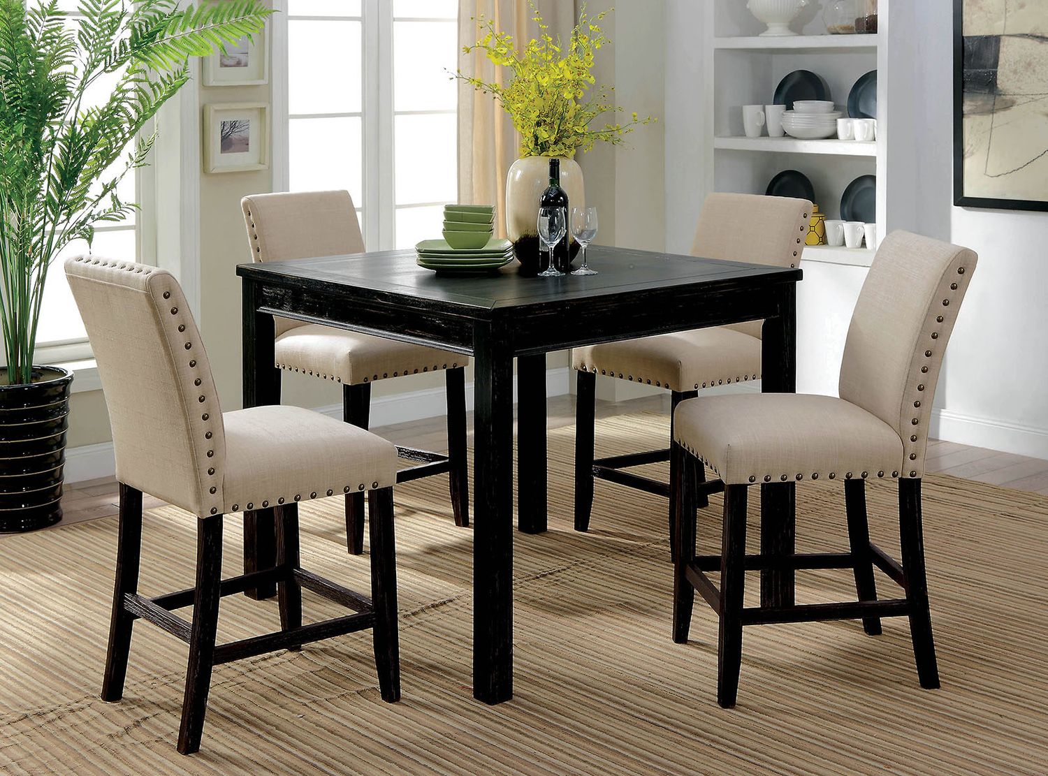 5PC COUNTHER H DINING SET