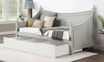 DAYBED LIGHT GRAY  WITH COVERTILE TRUNDLE