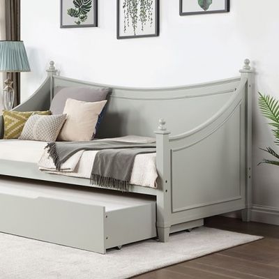 DAYBED LIGHT GRAY  WITH COVERTILE TRUNDLE