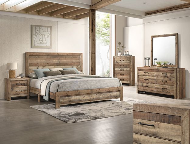 4PC WOODEN BEDROOM SET