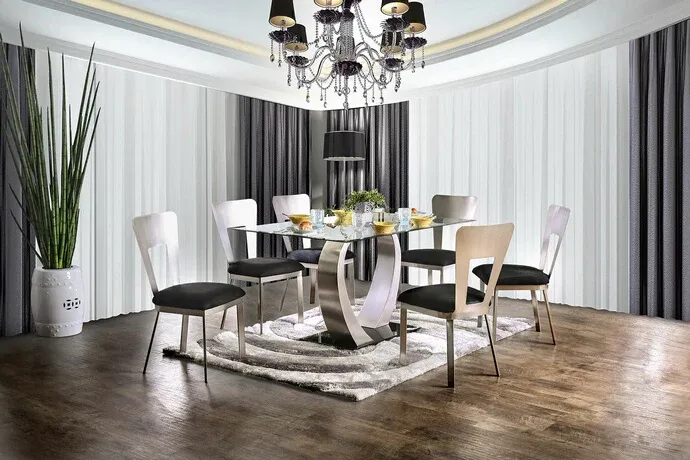 7PC METAL DINING SET
