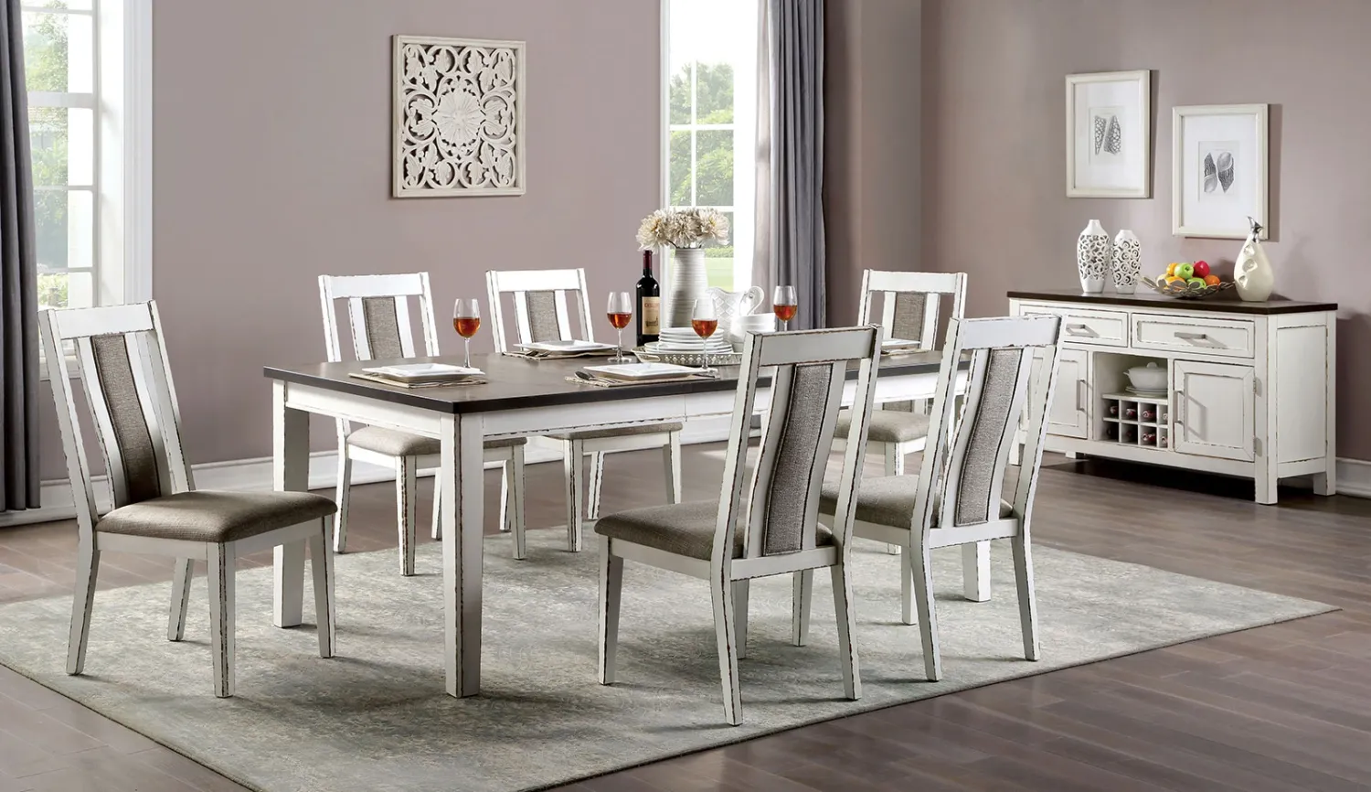 7PC RUSTIC DINING SET