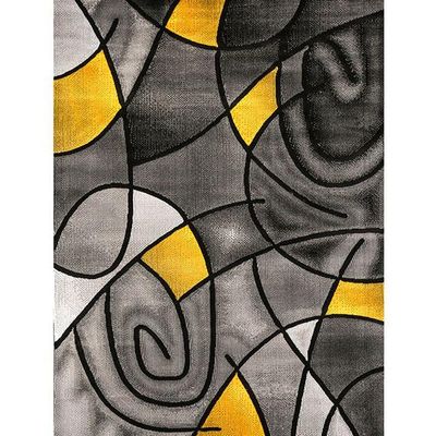 RUG GREY AND YELLOW