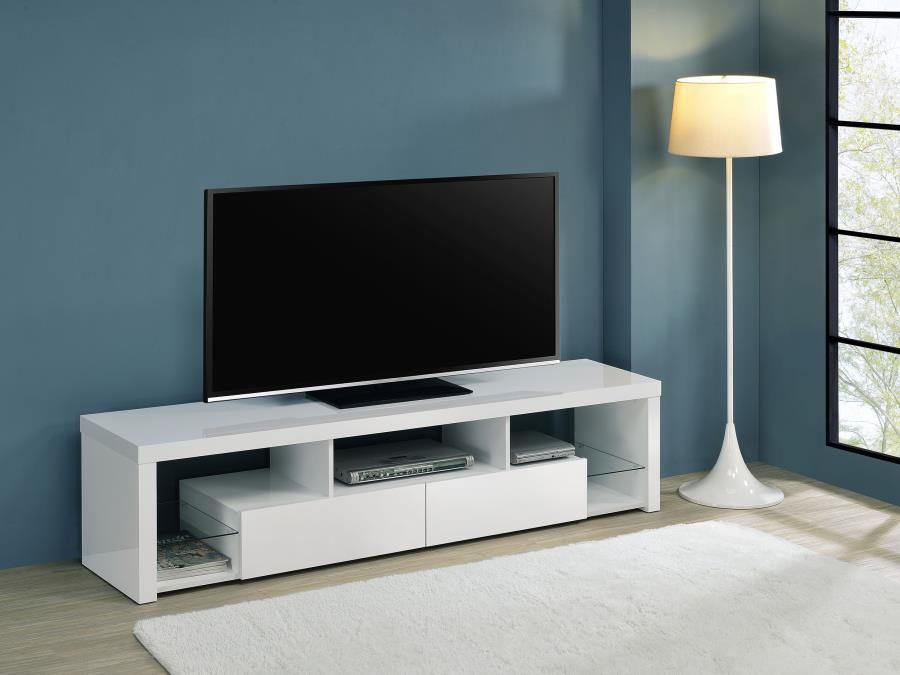71INCH TV STAND WHITE GLOSSY