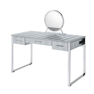 SILVER VANITY WITH USB PORT