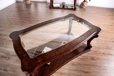 3PC RUSTIC WOODEN COFFEE TABLE SET