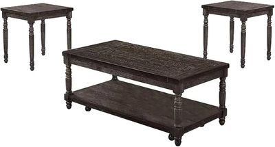 3PC WOODEN COFFEE TABLE SET