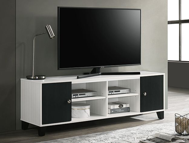 BLACK AND WHITE TV STAND