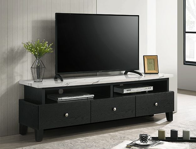 BLACK MARBLE TV STAND