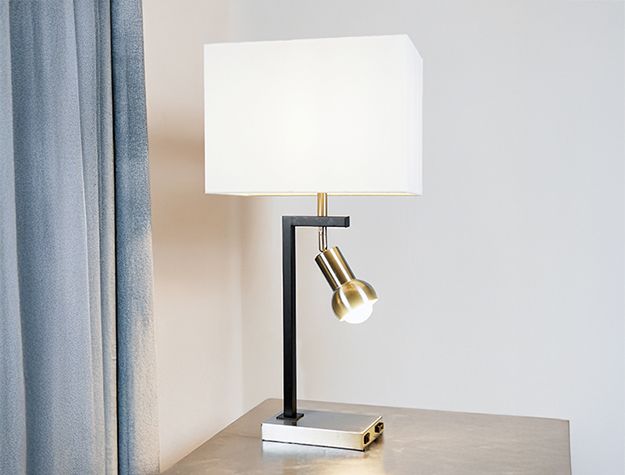 GOLD AND BLACK TABLE LAMP