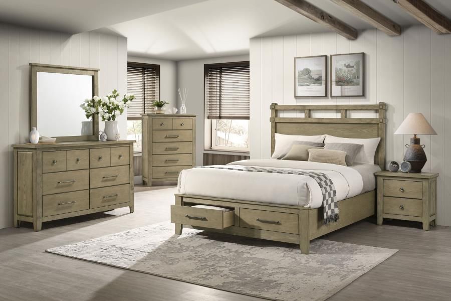 4PC BEDROOM SET OAK