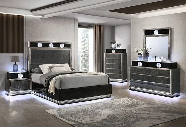 LUXURY BLACK 4PC BEDROOM SET
