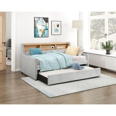 DAYBED GREY WITH TRUNDLE AND USB CONEXION