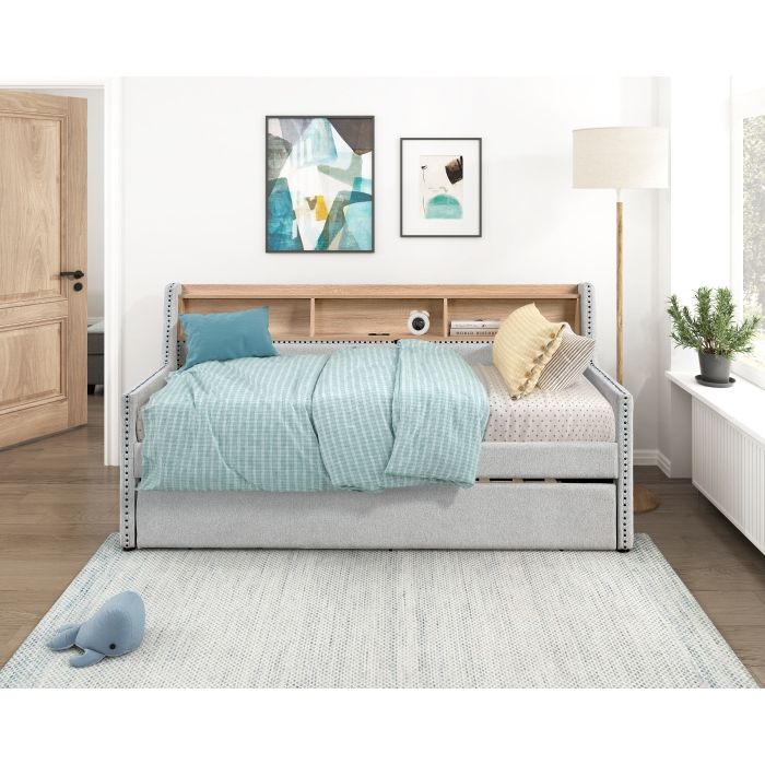 DAYBED GREY WITH TRUNDLE AND USB CONEXION