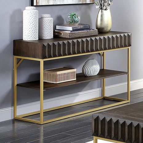 BROWN AND GOLD CONSOLE
