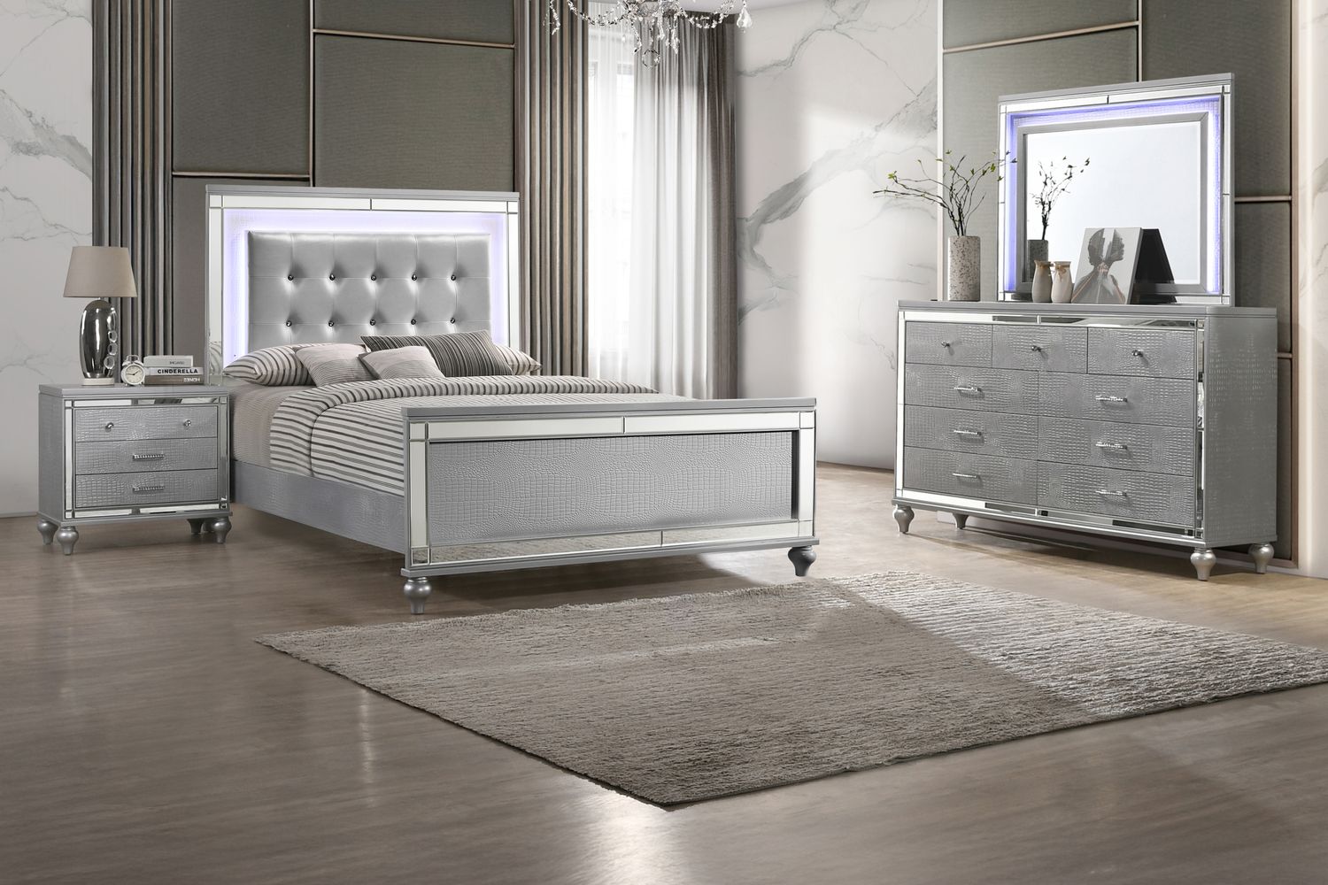 VALENTINO BEDROOM SET 4PC