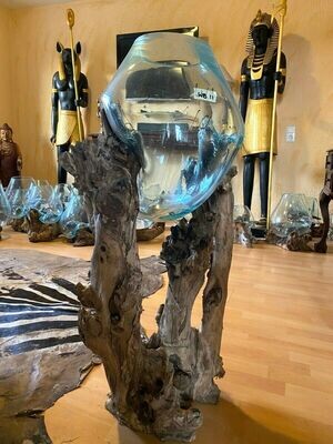 Wurzelholz Glasvase Dekoglas