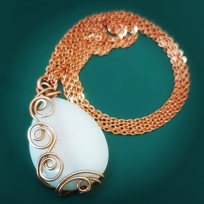 Copper Creations Delicate Rose Quartz Necklace
