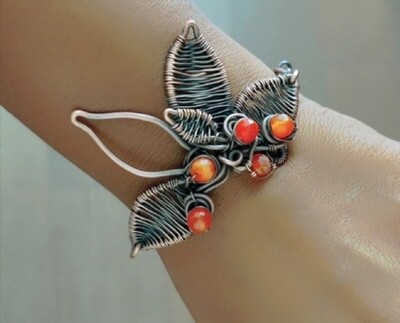 Copper Creations Carnelian Summer Adjustable Bracelet