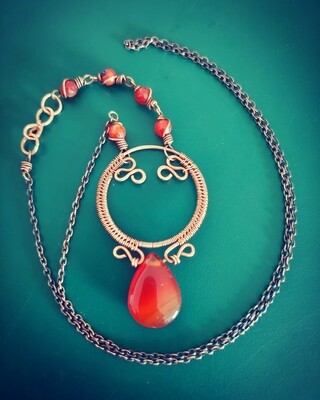 Copper Creations Delicate Rose Quartz Necklace