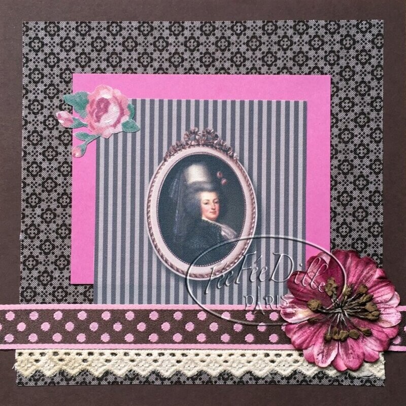 CARTE AU PORTRAIT ROSE