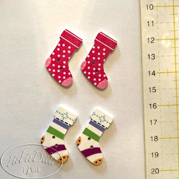 BOUTONS NOEL CHAUSSETTES 4
