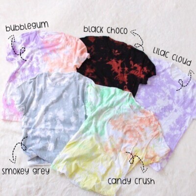 Kaos Wanita Tie Dye T-Shirt DELOVE | BAJU TIE DYE /BAJU CEWEK TIE DYE / BAJU TUMBLR OVERSIZE