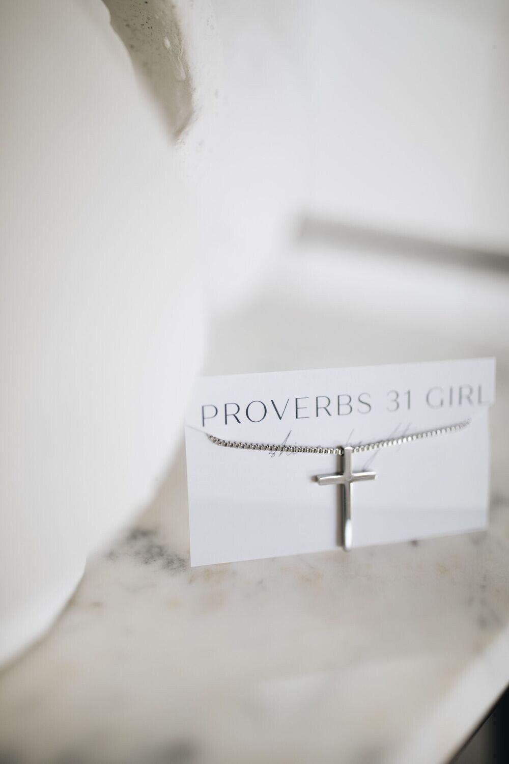 Cross Necklace, Style: Silver
