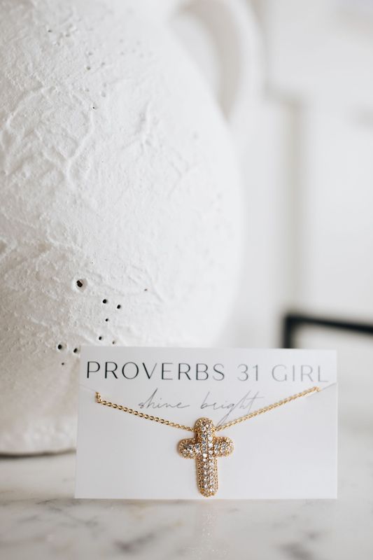 Shine Bubble Cross Necklace