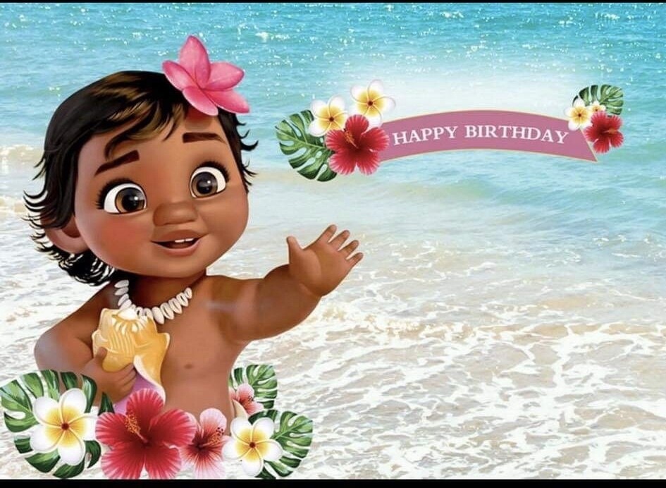 Moana backdrop for birthdays and parties.