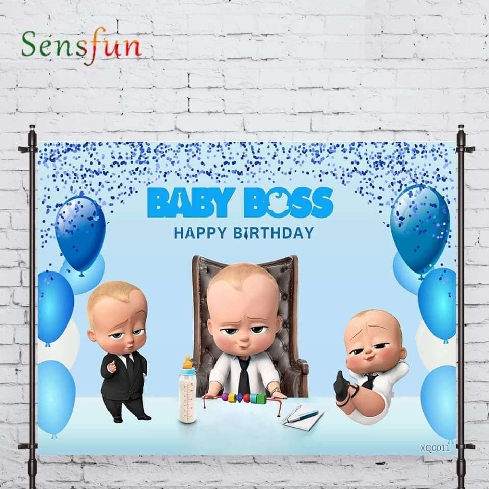 Baby boss backdrop for birthdays and parties.