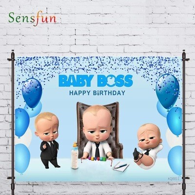 Baby boss backdrop for birthdays and parties.