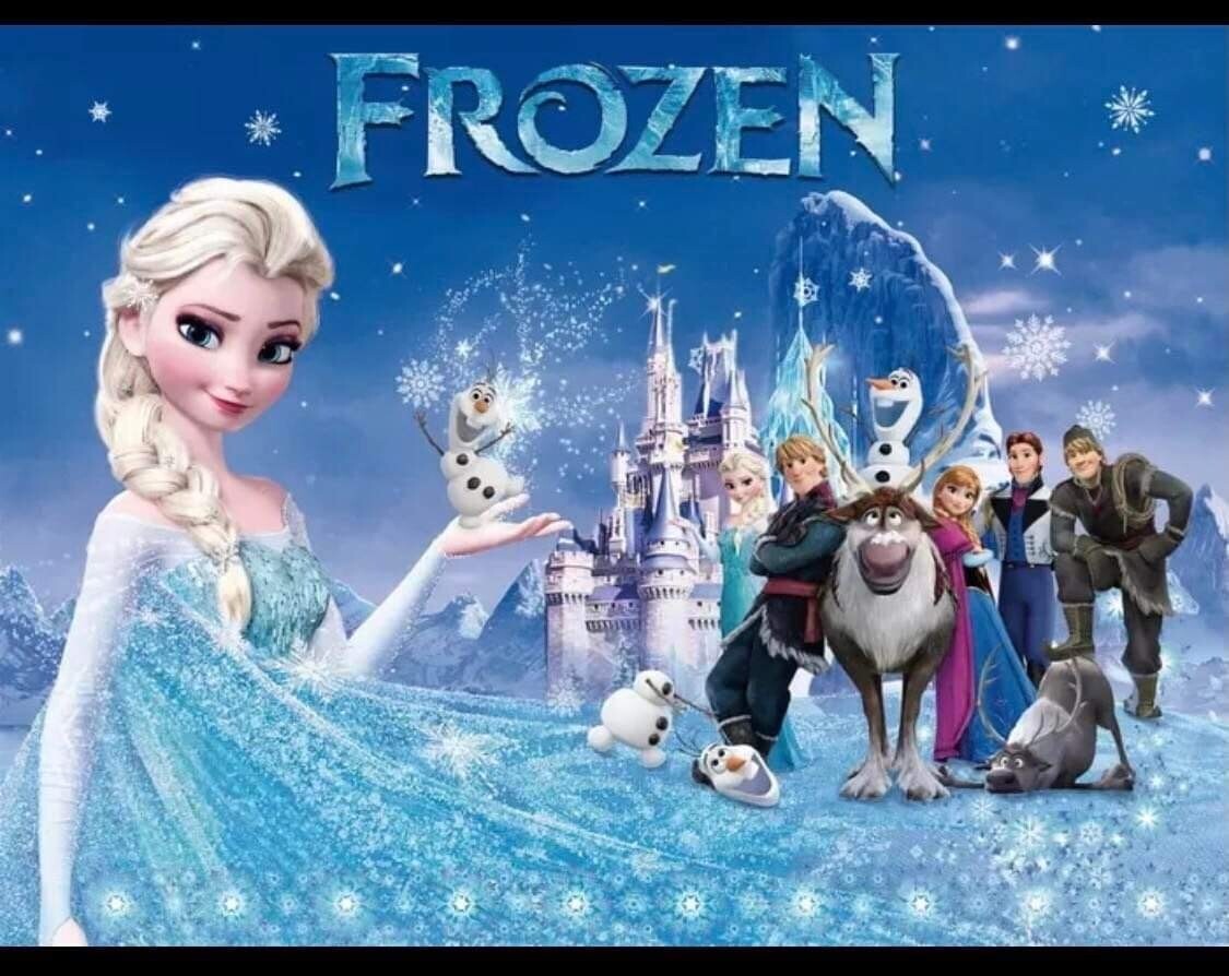 Frozen backdrop for birthdays and parties.