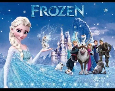 Frozen backdrop for birthdays and parties.