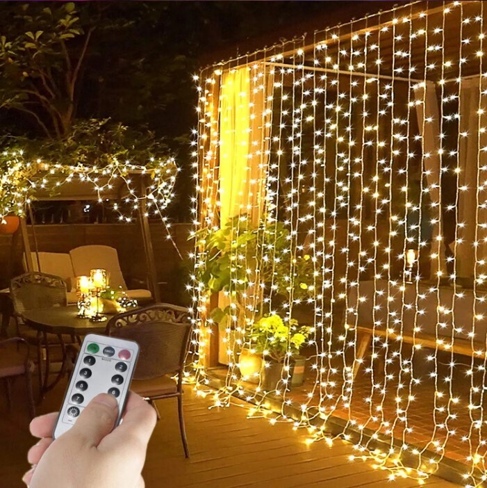 Fairy lights 3m*3m - 300LED with remote - Power Plugin