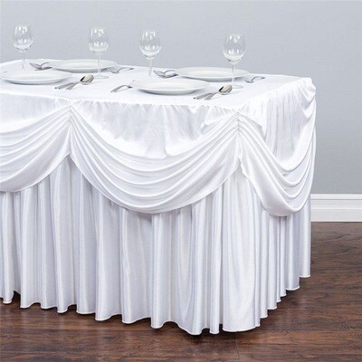 Table skirt 6m*0.80m - WITH swag drape