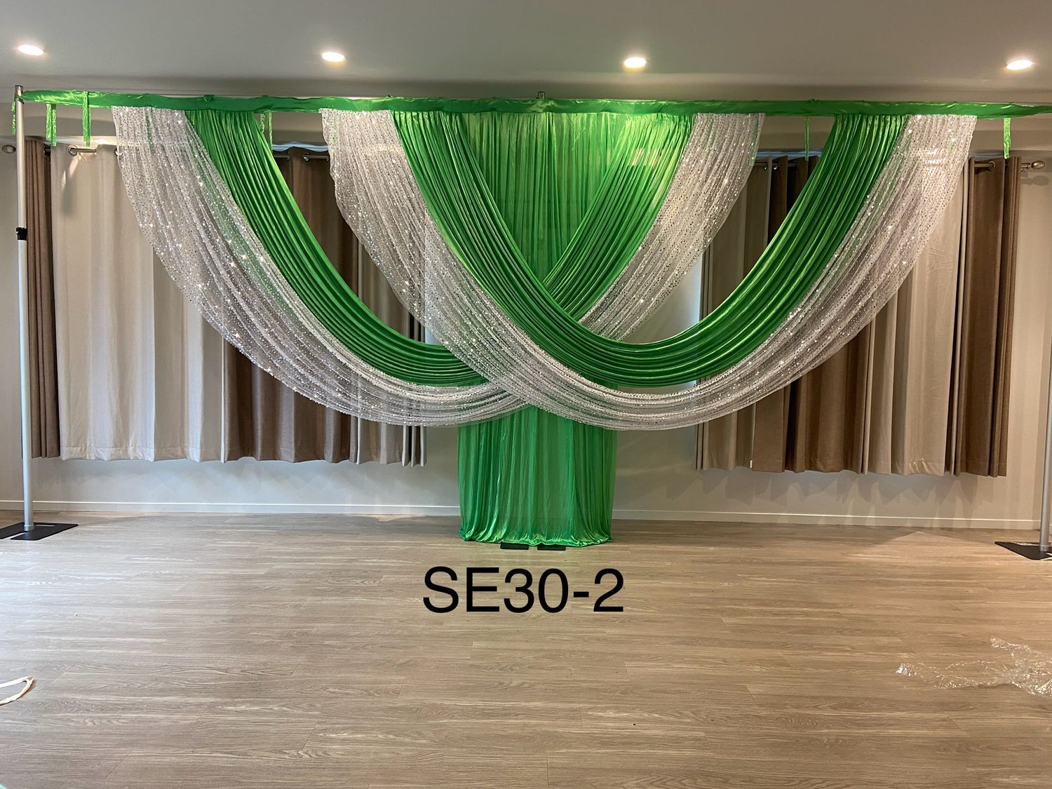 [SE30-2] Front design Backdrop 6x3 + Sequin