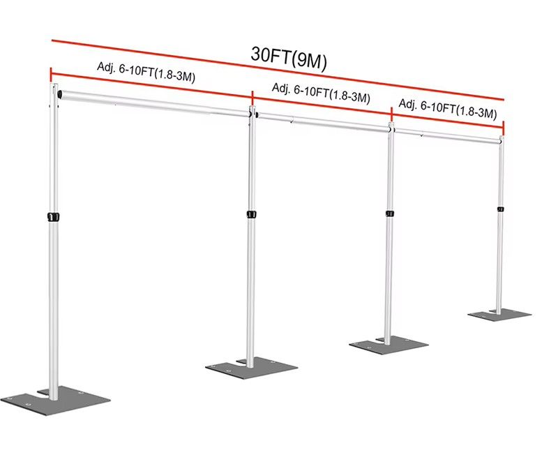 9mx4m Heavy-duty aluminium SINGLE crossbar