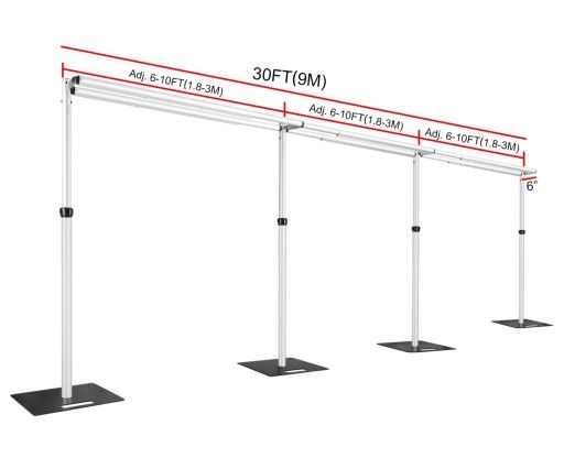 9mx4m Heavy-duty aluminium DOUBLE crossbar