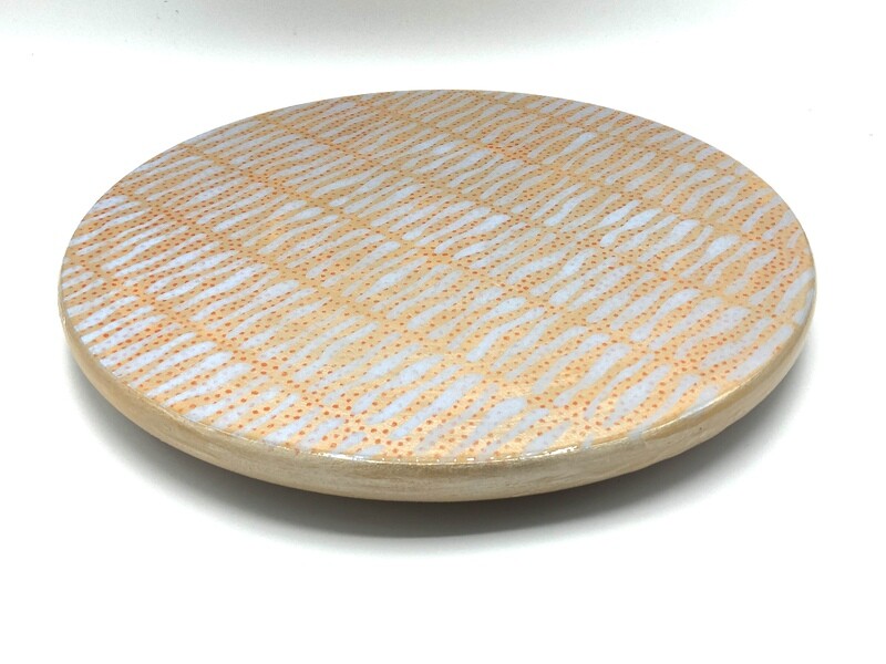 “Coppery Dots and Dashes” Serving Turntable
