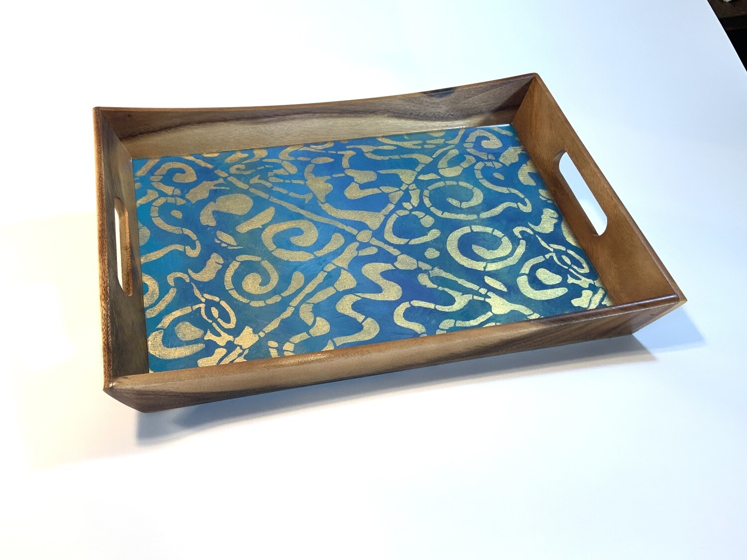 “Dancing Divas” Hand Painted Acacia Wood Serving Tray