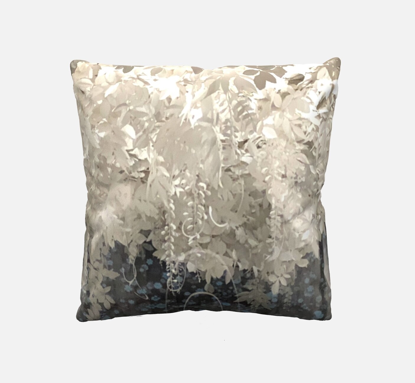 “White Wisteria” - Custom 18&quot; Throw Pillow