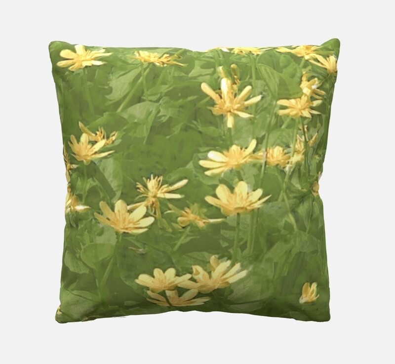 “Field of Flowers” - Custom 16&quot; Throw Pillows
