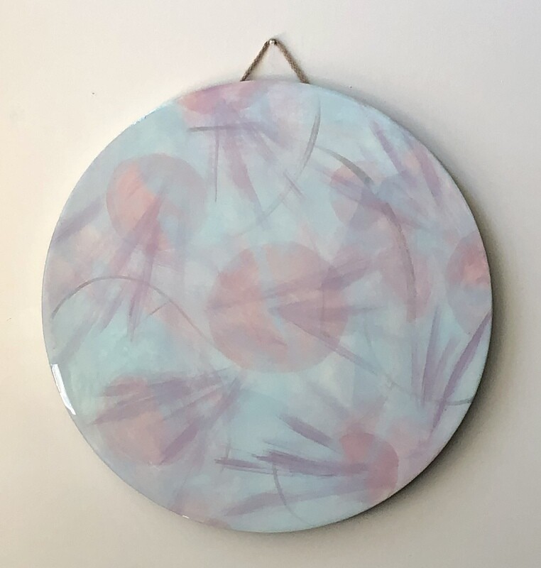 “Fireworks” - Hand Painted Wood Serving Platter