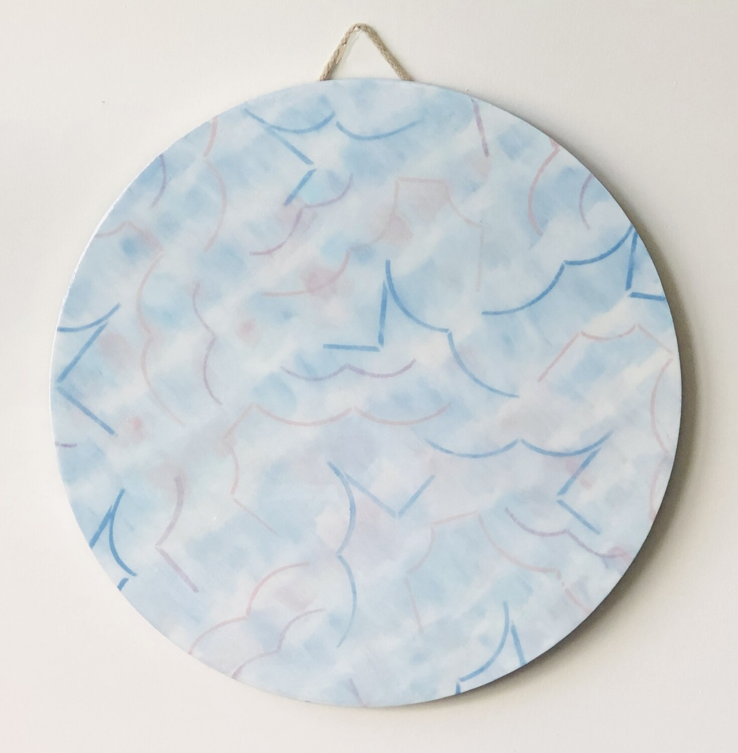 “Allegro Skies”- Hand Painted Wood Serving Platter