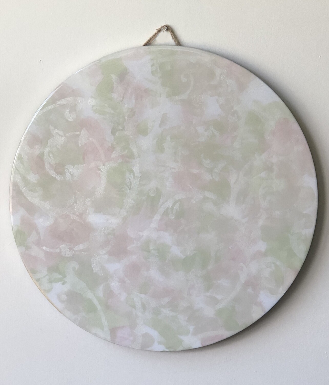 “Pearl Arabesque” - Hand Painted Wood Serving Platter