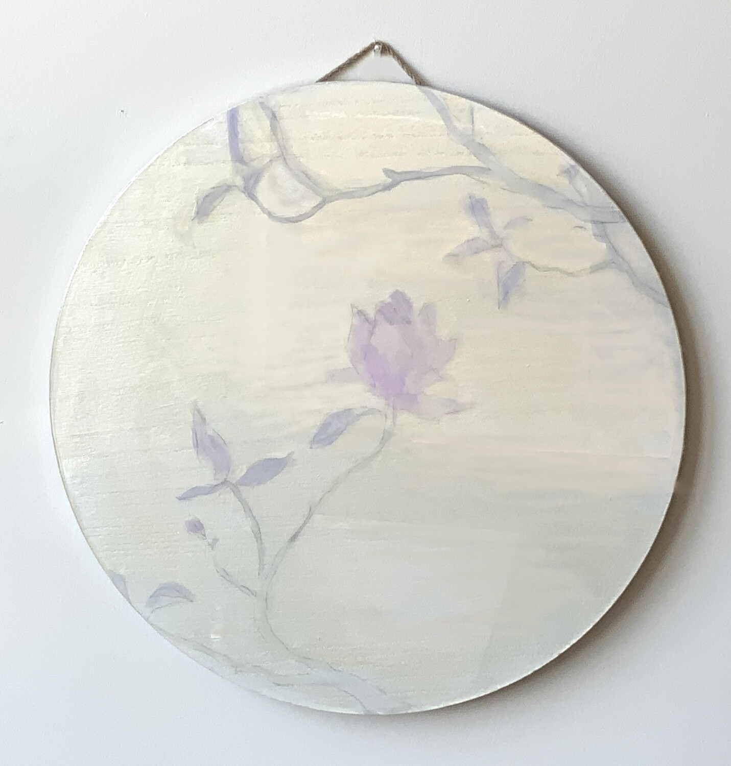 “La Vie en Rose” - Hand Painted Wood Serving Platter