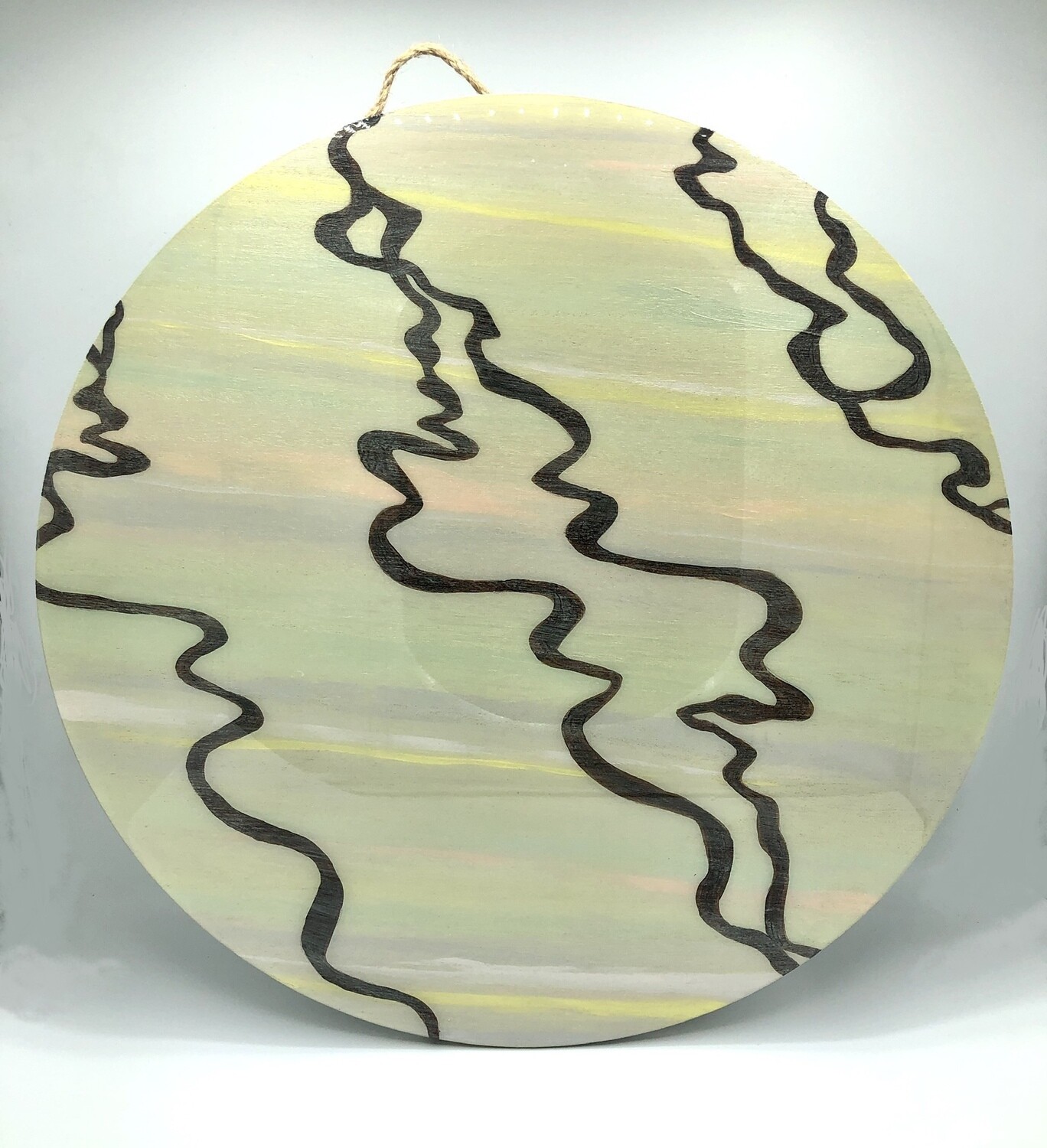 “Rafting” - Hand Painted Wood Serving Platter