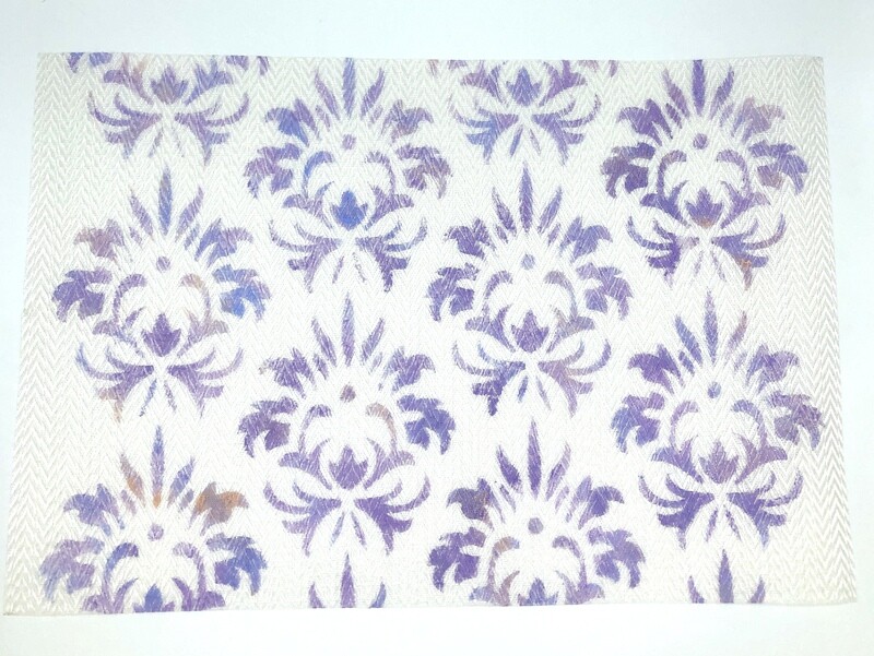 “Buenos Aires Bouquets” - Set of Four Hand Stenciled Placemats